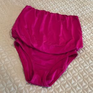 JCrew One Piece Ruched SZ 4 Fuchsia Bathing Suit
